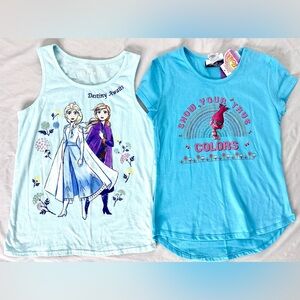 Disney Frozen II & DreamWorks Trolls Girls Shirt Bundle – Size L/10 – NWT Trolls